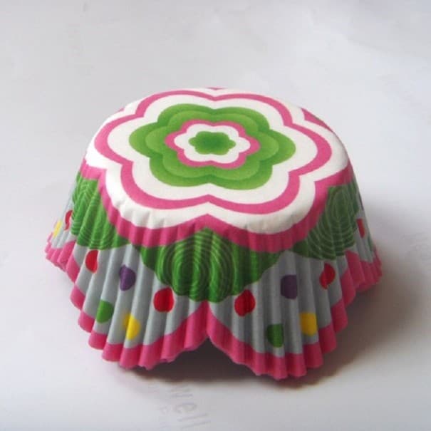 50 ks Košíčky na muffiny květinový vzor 5