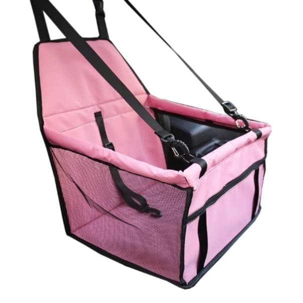 Autosedačka pro psa 40 x 30 x 25 cm T817 růžová