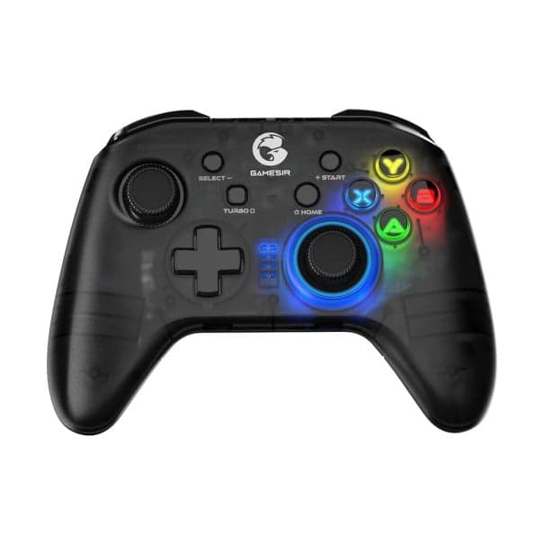 Bezdrátový černý herní ovladač GameSir T4 Pro černý s gyroskopem RGB podsvícením a podporou všech platforem
