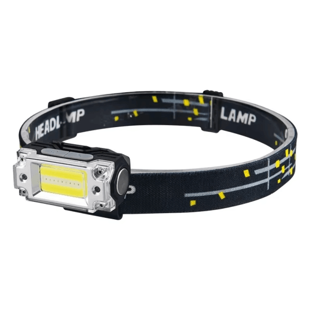 COB čelovka s pohybovým senzorem a červeným světlem LED Světlo na klobouk s klipem a elastickým páskem Outdoor svítilna na baterie