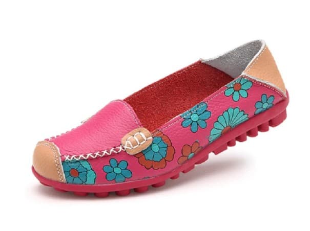 Dámské espadrilky s květinami J2838 růžová 38