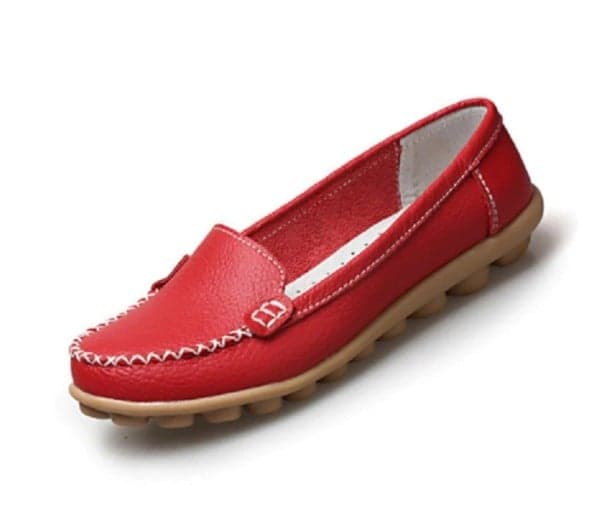 Dámské kožené espadrilky J3116 červená 37
