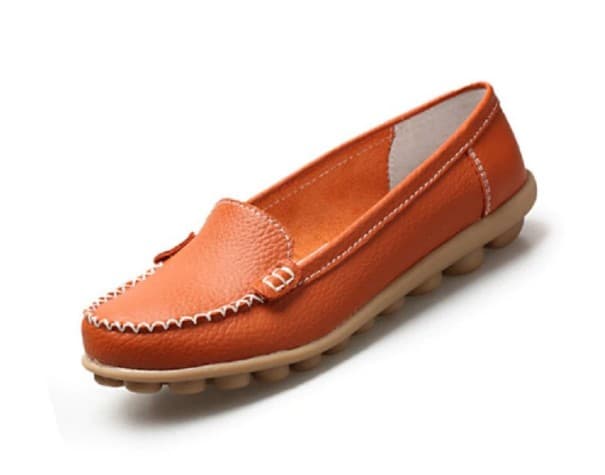 Dámské kožené espadrilky J3116 oranžová 38,5