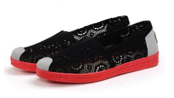 Dámské krajkové espadrilky J1728 černá 36