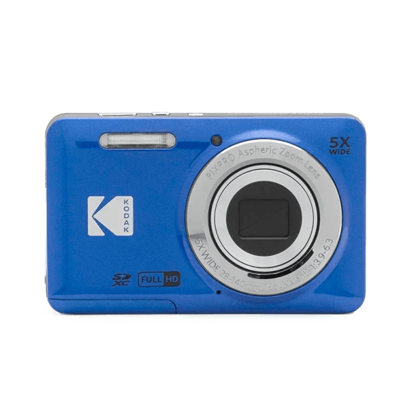 Digitální fotoaparát 16MP s 5x optickým zoomem a 28mm širokoúhlým objektivem 1080p Full HD 2,7" LCD Micro USB Lithiová baterie modrá