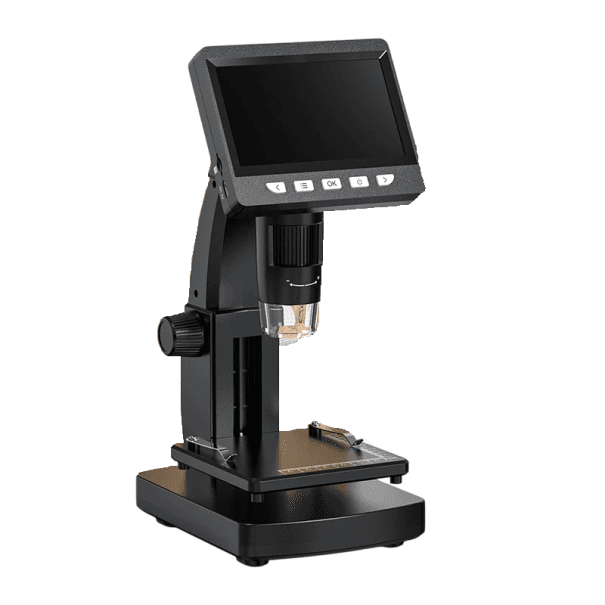 Digitální mikroskop na mince a pájení 1000X zvětšení 4,3" LCD displej 8 LED světel Fotografování a videozáznam opravy elektroniky