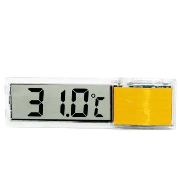 Digitální teploměr do akvária 7 x 1,5 cm LCD displej Elektronický senzor s přesností 0,1 °C Nalepovací měření teploty Vnější strana