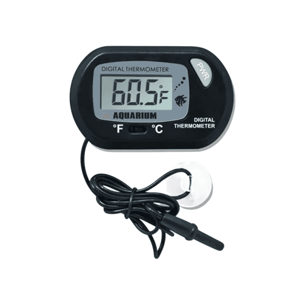 Digitální teploměr do akvária s přísavkou 5,8 x 3,5 cm Vodotěsná sonda LCD displej Přesné měření pro želvy a plazy -50 °C až 70 °C