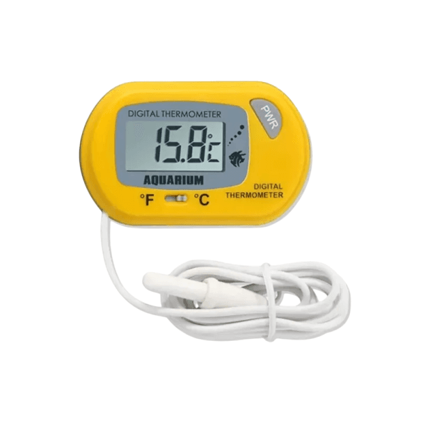 Digitální teploměr do akvária s přísavkou 5,8 x 3,5 cm Vodotěsná sonda LCD displej Přesné měření pro želvy a plazy -50 °C až 70 °C