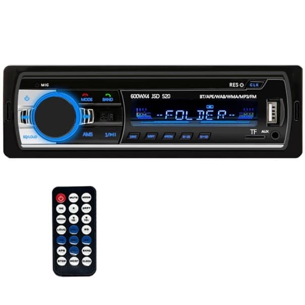 Hippcron autorádio 1DIN Bluetooth FM MP3 USB AUX 24V stereo multimediální digitální přehrávač s dálkovým ovladačem do auta