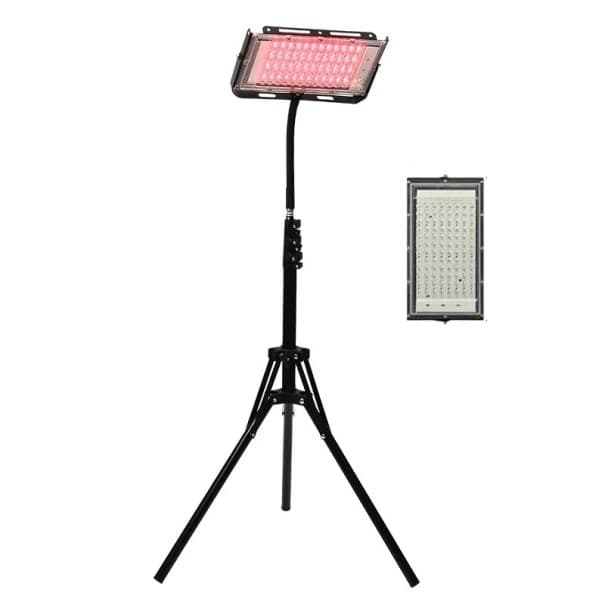 Lampa s červeným světlem 660nm 850nm Teleskopický stojan 60-180cm 96 LED Terapie svalů Úleva od bolesti Rotace 360° 50W Ochranné brýle