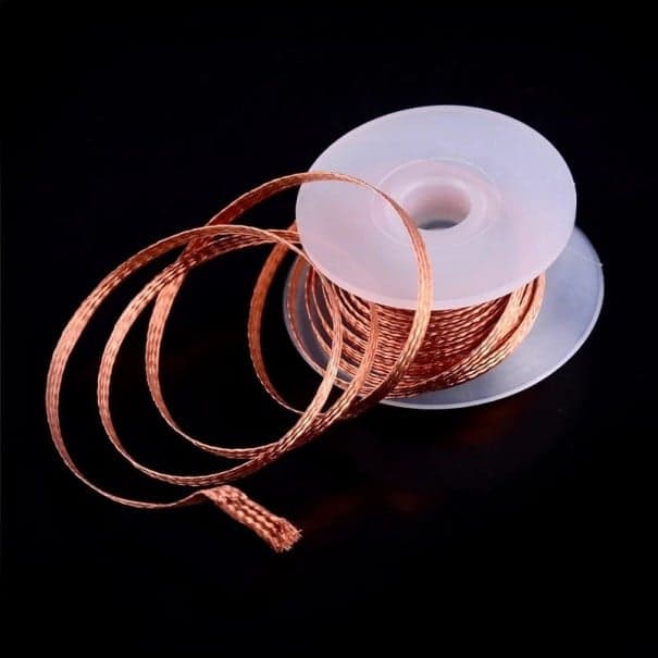 Měděný odpájecí knot Měděné lanko pro odsávání cínu Odpájecí pletivo Odsávací lanko 2 mm 3 m
