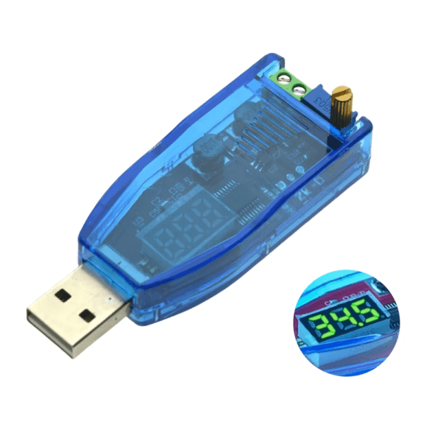 Nastavitelný potenciometr regulátor napětí USB DC 5V vstup DC 1-24V výstupní svorka 3W modul napájení elektronické projekty zelená
