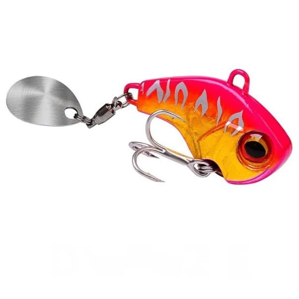 Rybářská třpytka Tail Spinner 35 mm 15 g Návnada s rotujícím ocáskem Kovová přívlačová nástraha Vibrace a lesk Atraktivní pohyb pro