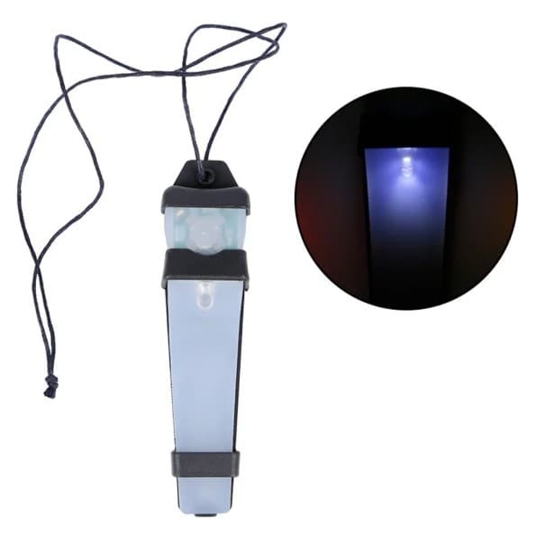 Taktické bezpečnostní blikající světlo 11 x 2,6 cm Silikonová signální lampa IP6 na helmu pro přežití Lov Turistiku Cyklistiku bílá