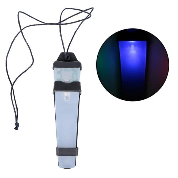 Taktické bezpečnostní blikající světlo 11 x 2,6 cm Silikonová signální lampa IP6 na helmu pro přežití Lov Turistiku Cyklistiku modrá