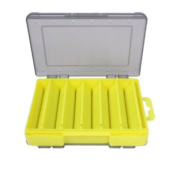 Úložný oboustranný box na rybářské háčky a návnady 14 x 10,5 x 3 cm Kompaktní přenosná krabička s přihrádkami Organizér na