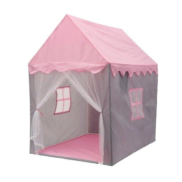 Velký dětský stan 130 x 120 x 100 cm Růžový skládací wigwam Týpí pro dívky Dětský hrací domeček Princeznovský hrad Dekorace do pokoje
