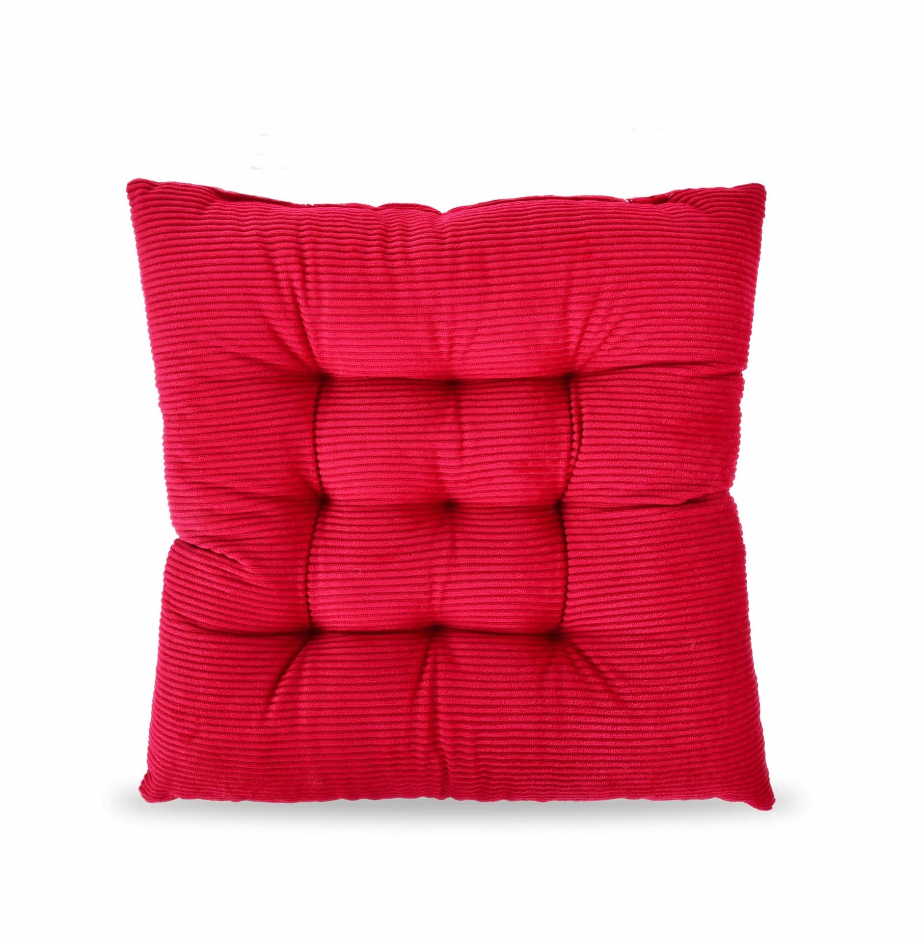 COMFORT | prošívaný sedák na židle & křesla | měkký sedák s vázáním | vínový | 35 × 35 cm