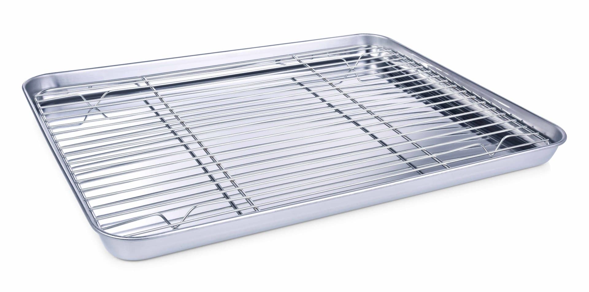 GoEco® | 2v1 pekařská a cukrářská mřížka s nerezovým plechem | 40 × 30 cm