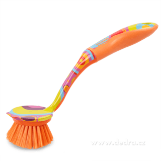 FUNNY | Kartáč na nádobí a hladké povrchy | s barevným dekorem | 28 cm