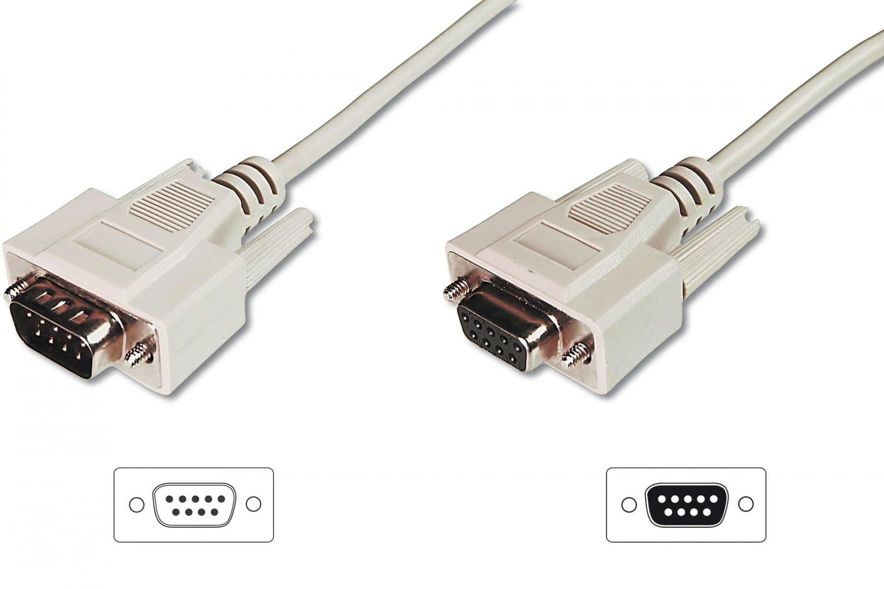 Digitus AK-610203-030-E sériový kabel Béžová 3 m AK-610203-030-E
