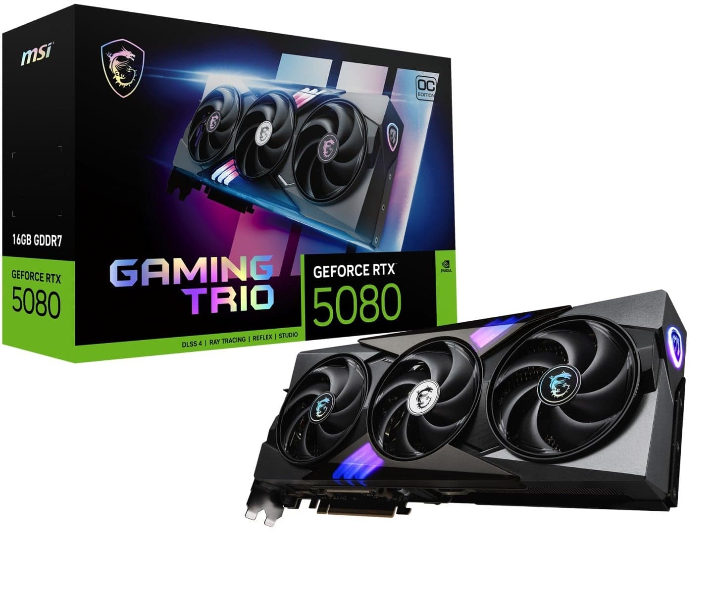 MSI GeForce RTX 5080 Gaming Trio OC 16GB GDDR7 DLSS4 V531-005R