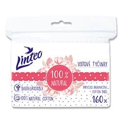 Linteo Natural - vatové tyčinky - 160 ks