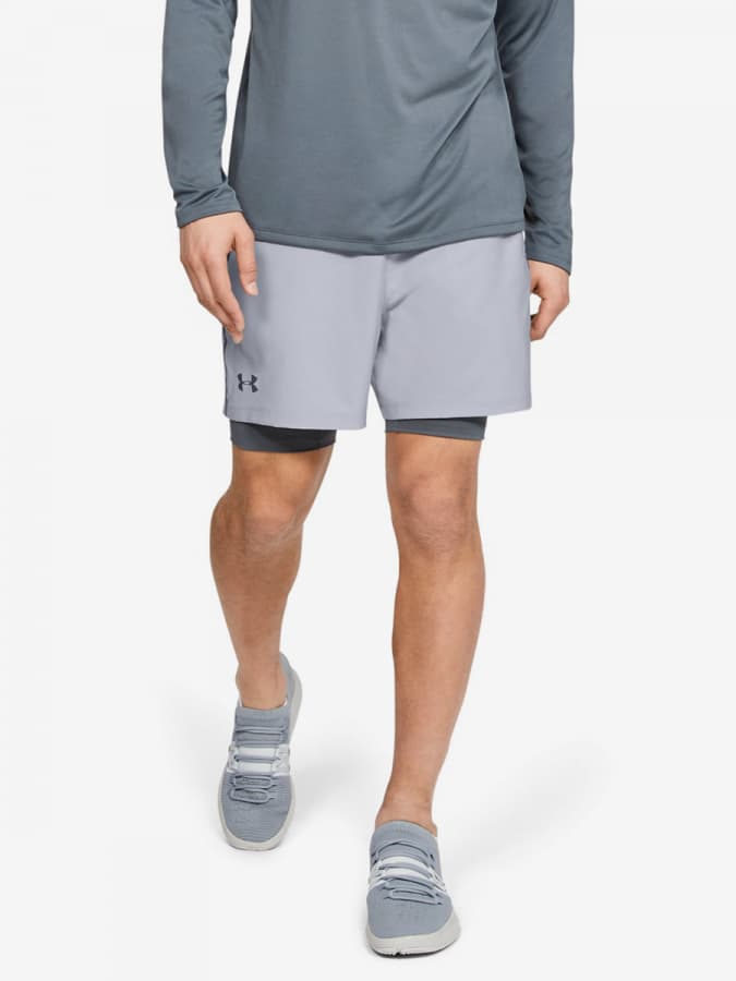Kraťasy Under Armour Qualifier 2-In-1 Short-Gry