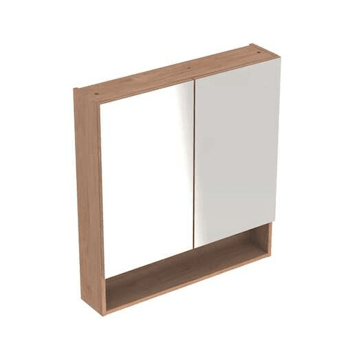 Geberit Selnova zrcadlová skříňka 78,8x85 cm lamino ořech hickory světlý 501.271.00.1