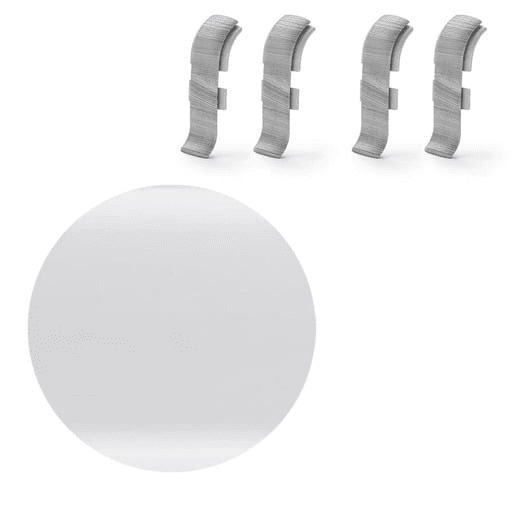 Spojka k soklu Naturel bílá , PVC délka 0,5 cm, výška hrany 56 mm, NATNGTF00