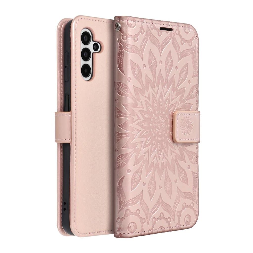Flipové pouzdro Forcell MEZZO pro Samsung Galaxy A53 5G, mandala rose gold