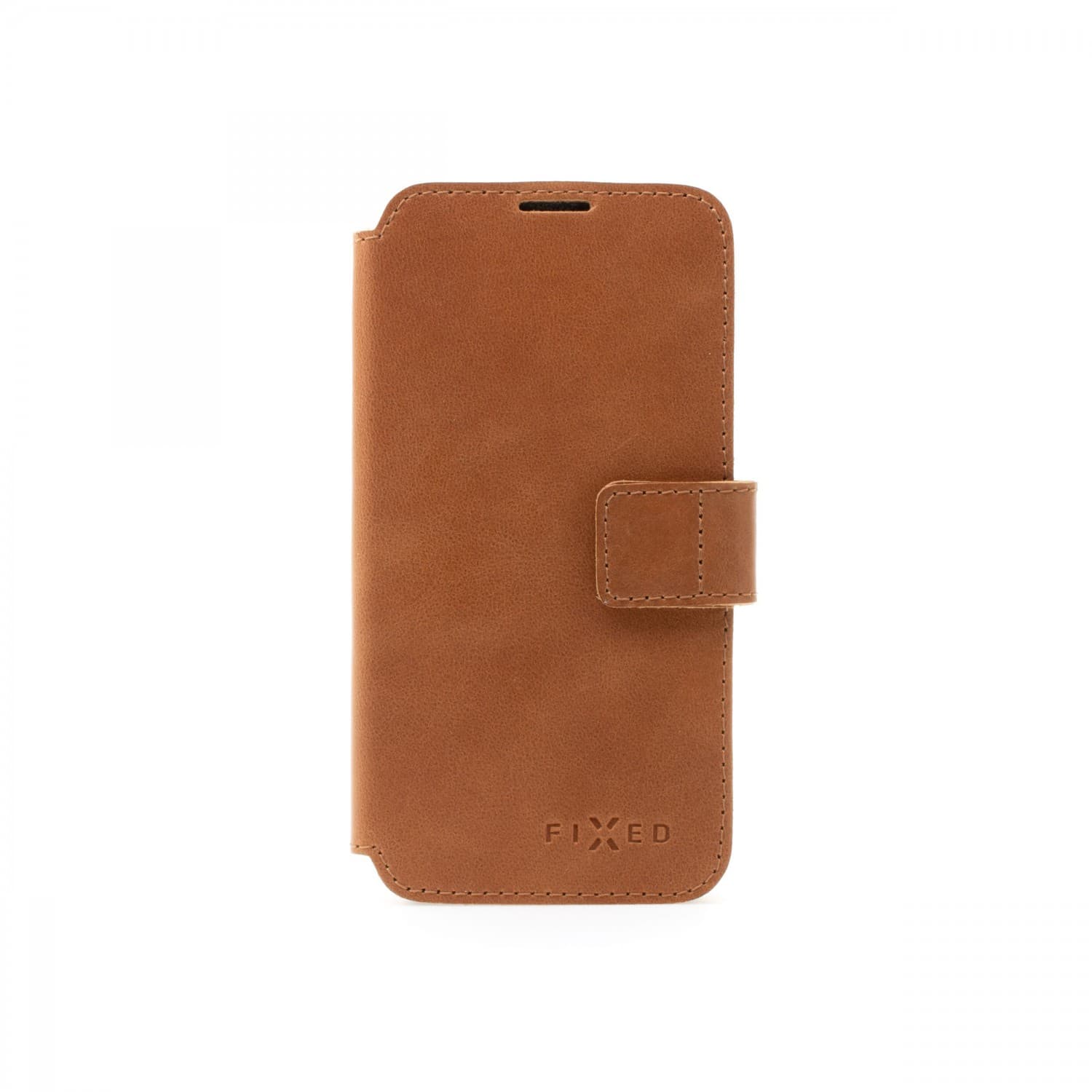 Kožené pouzdro typu kniha FIXED ProFit pro Apple iPhone 14 Pro Max, hnědá