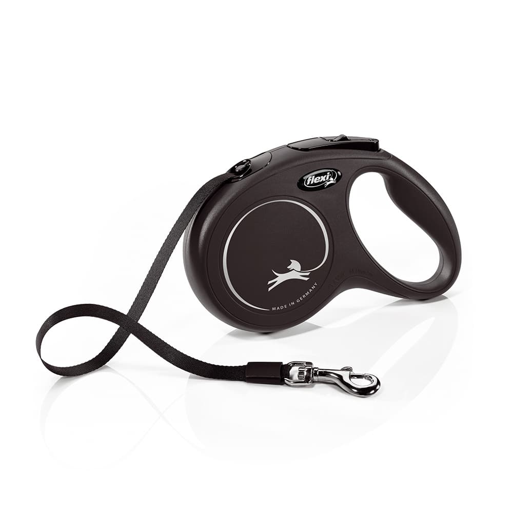 Vodítko flexi New Classic M pásek, 5 m / 25 kg - černé