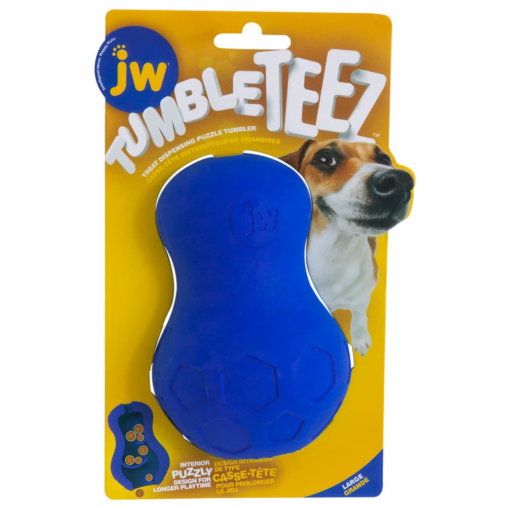 JW Hraka na pamlsky Tumble Teez - velikost L ( 8cm), modr
