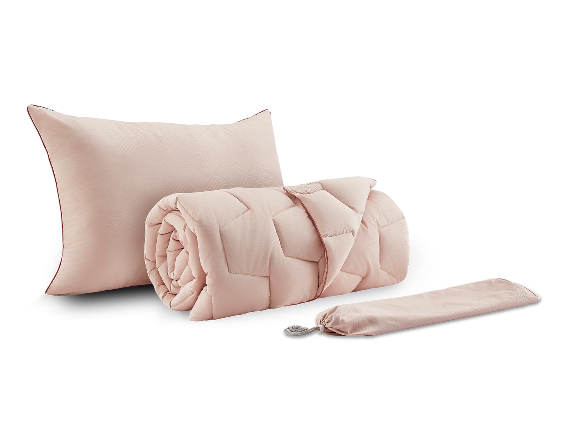 Adaptivego Lux sada polštář a přikrývka + brašna 200x200 cm Růžová