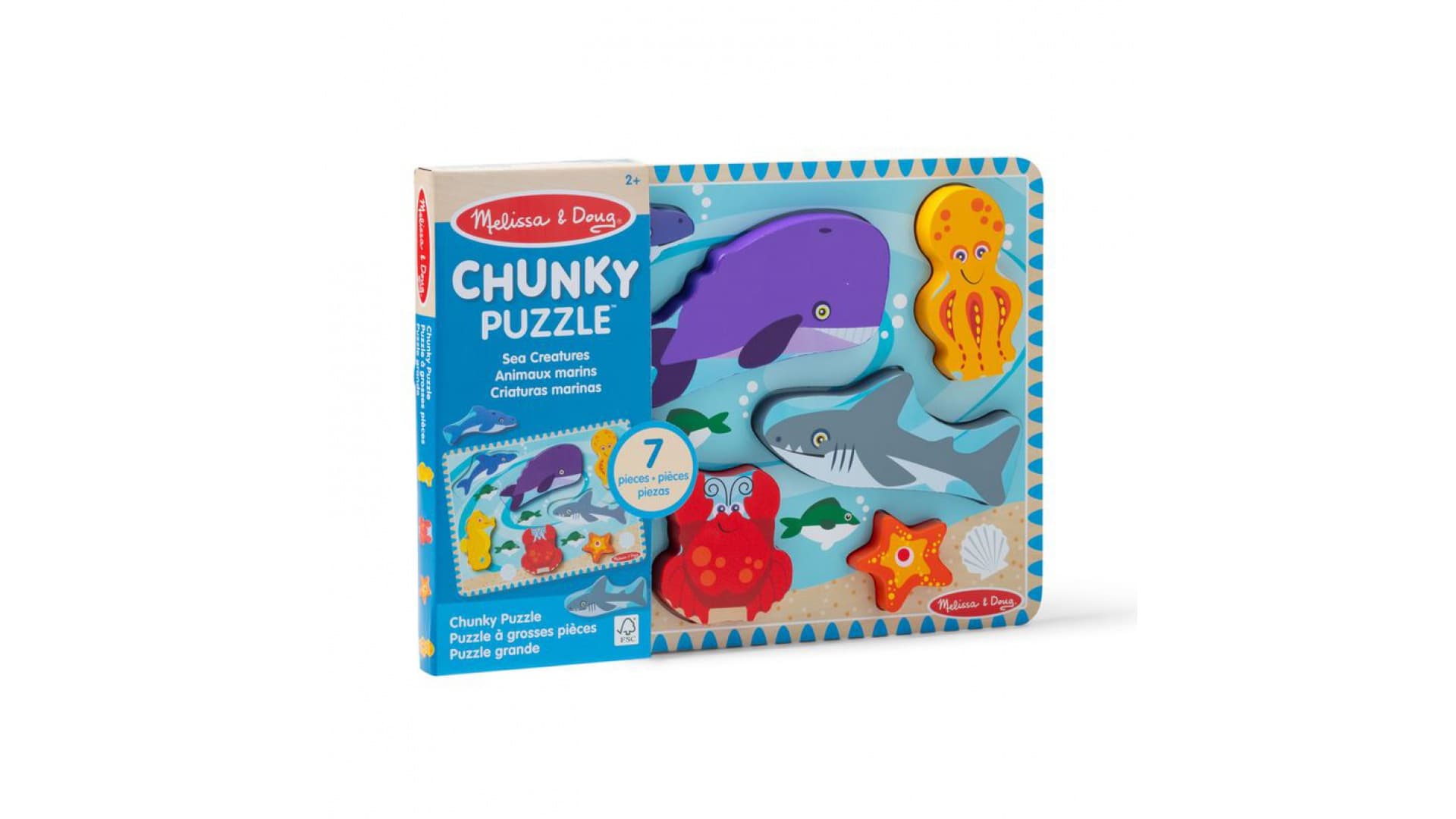 Melissa & Doug dřevěné puzzle mořská zvířátka