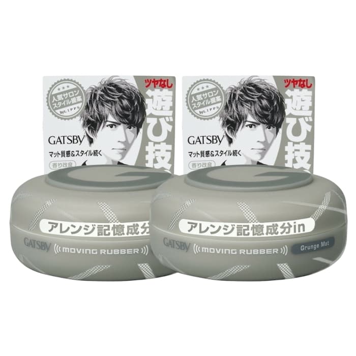 Mandom - Gatsby Moving Rubber - 80g - Grunge Mat Grey - 2ks