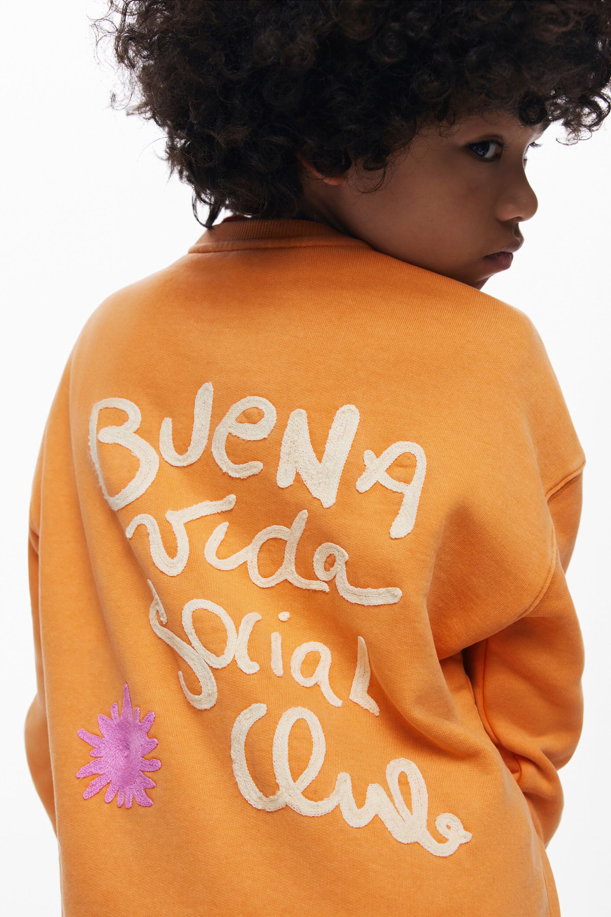 Desigual, Jednobarevná mikina pro chlapce, DěTi, Bavlna, OranžOvá, 11/12