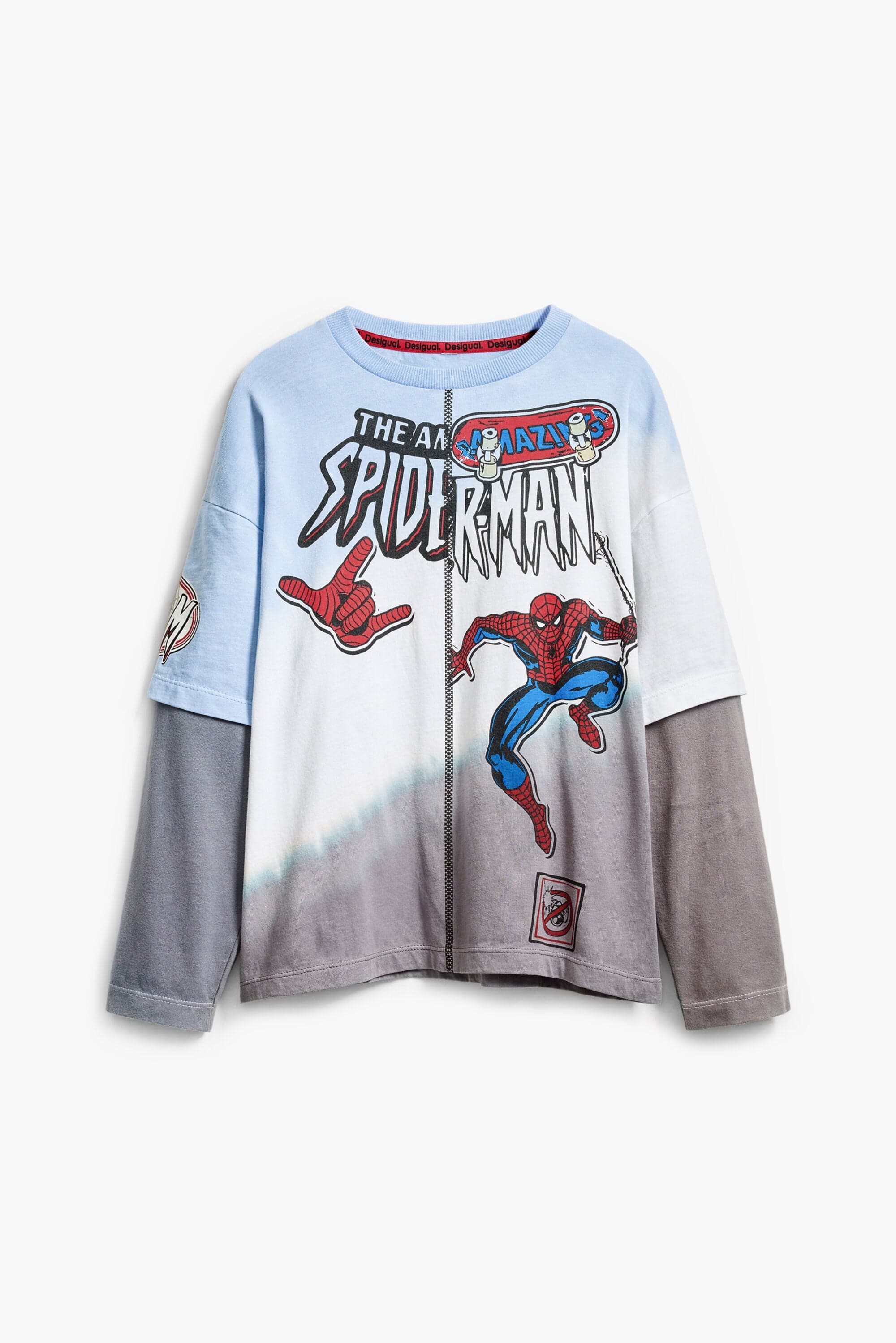 Desigual, Kombinované tričko Spiderman, Bavlna, 13/14