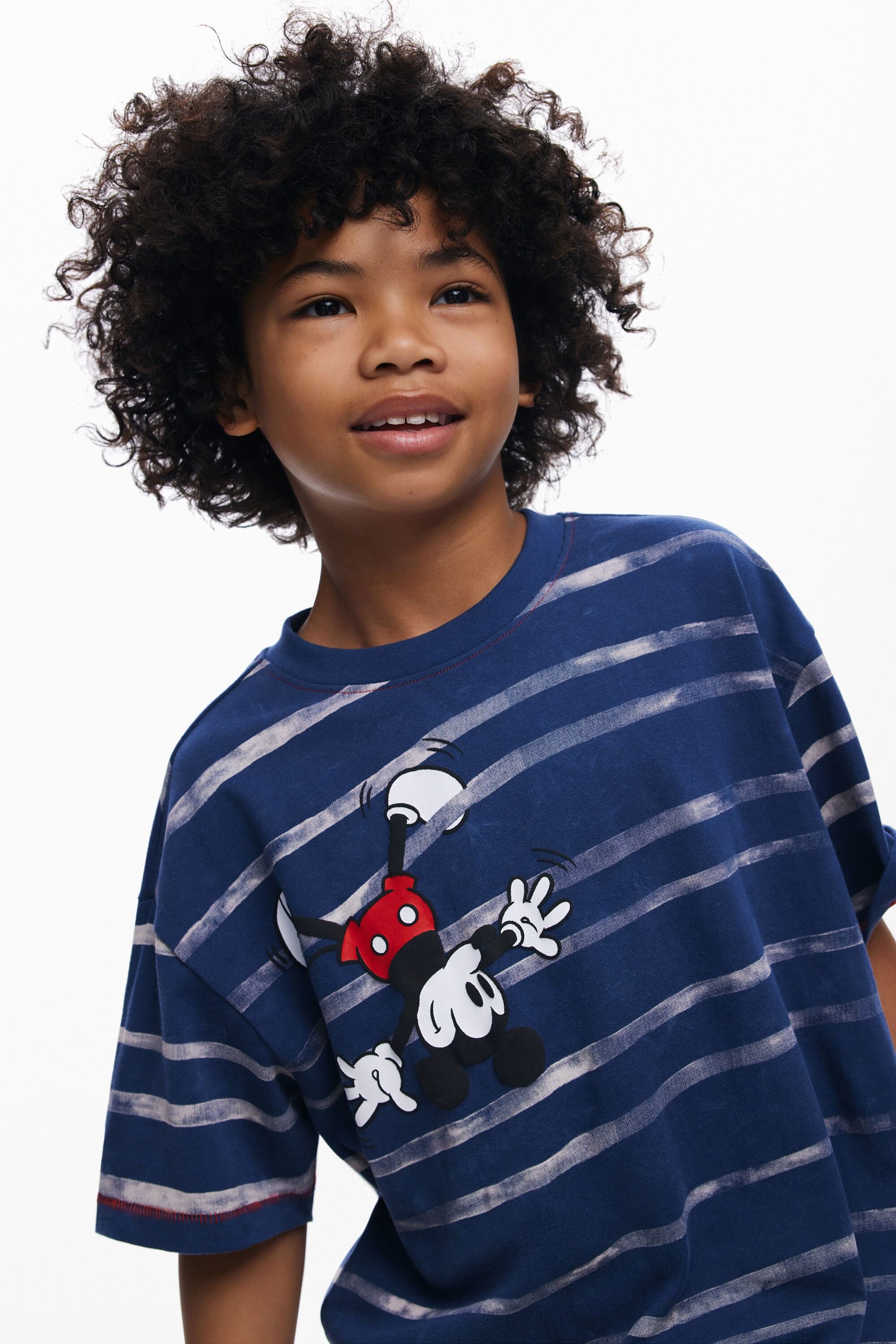 Desigual, Pruhované tričko Mickey Mouse™, DěTi, Bavlna, Modrá, 13/14