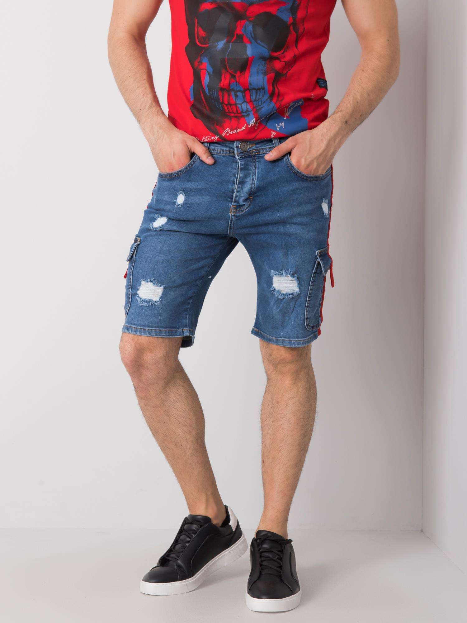 Modré džínové kraťasy