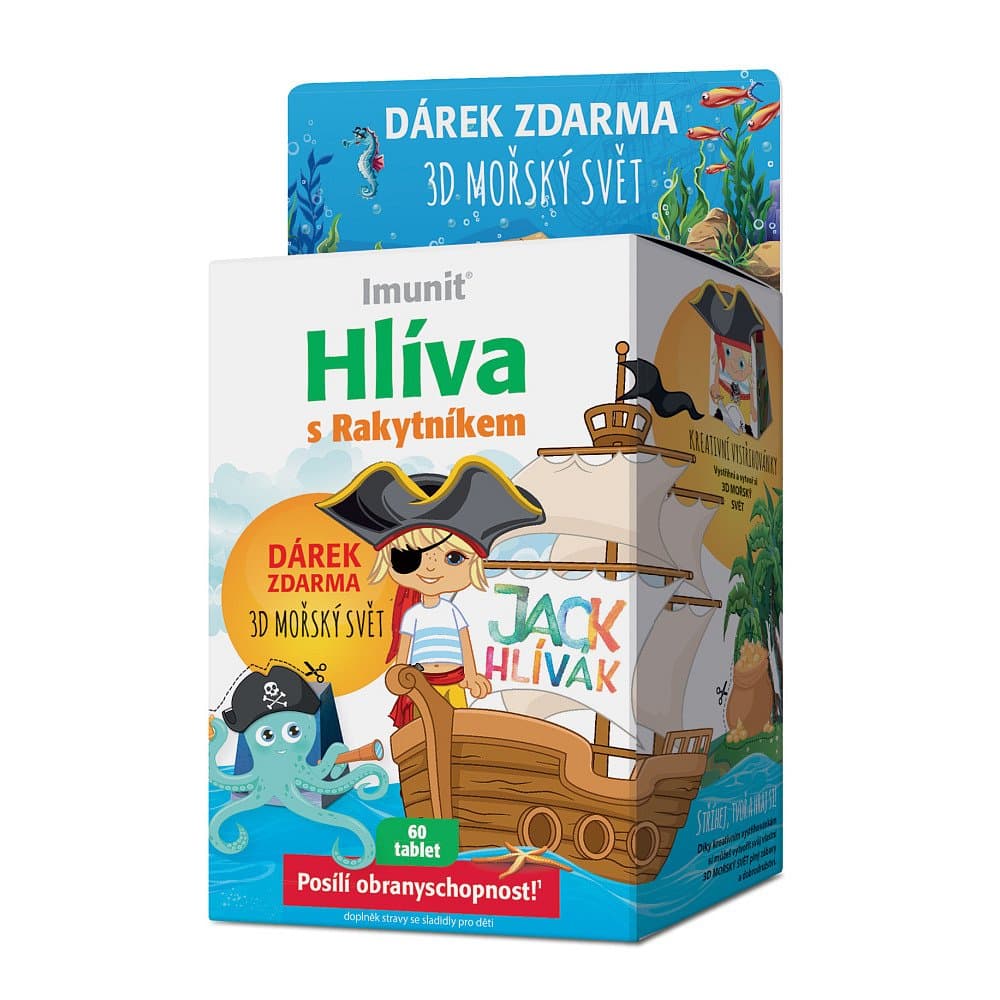 Hlíva Jack Hlívák pro děti mořský svět 60 tablet