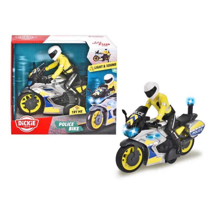 Dickie Policejní motocykl 17 cm s jezdcem