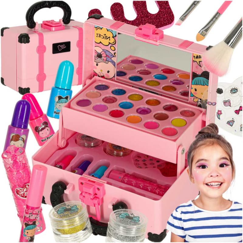 Kufřík sada kosmetiky na líčení a nehty makeup kosmetika stíny laky kufřík