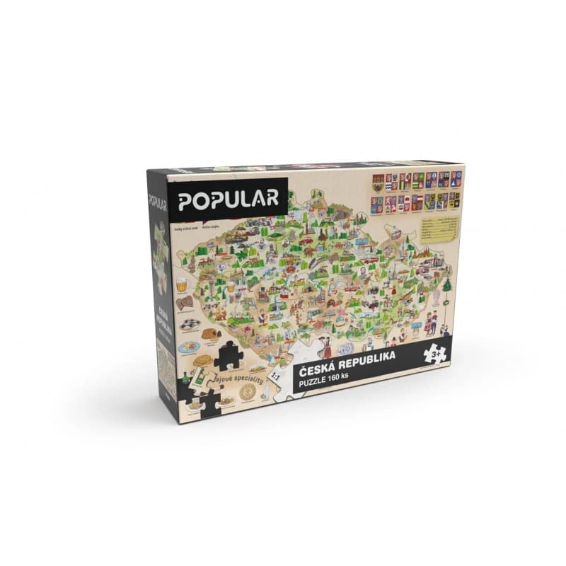Puzzle mapa České republiky 160 ks
