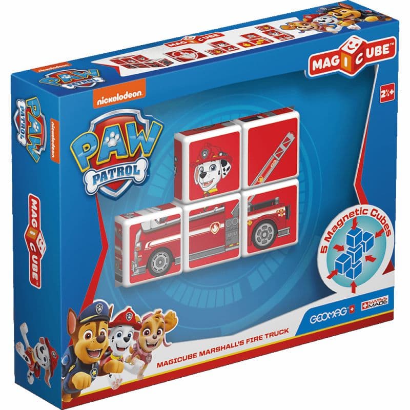 Trefl GEOMAG Magicube Paw Patrol Marshall Hasič magnetické kostky 5 ks