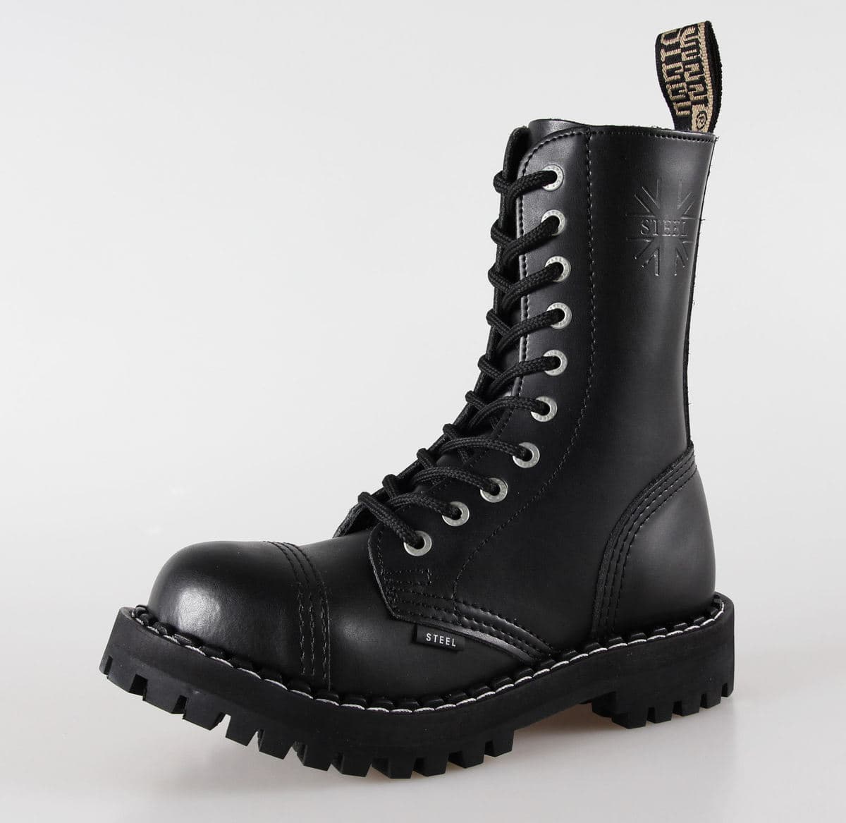 boty kožené dámské - - STEEL - 105/106 Black 36