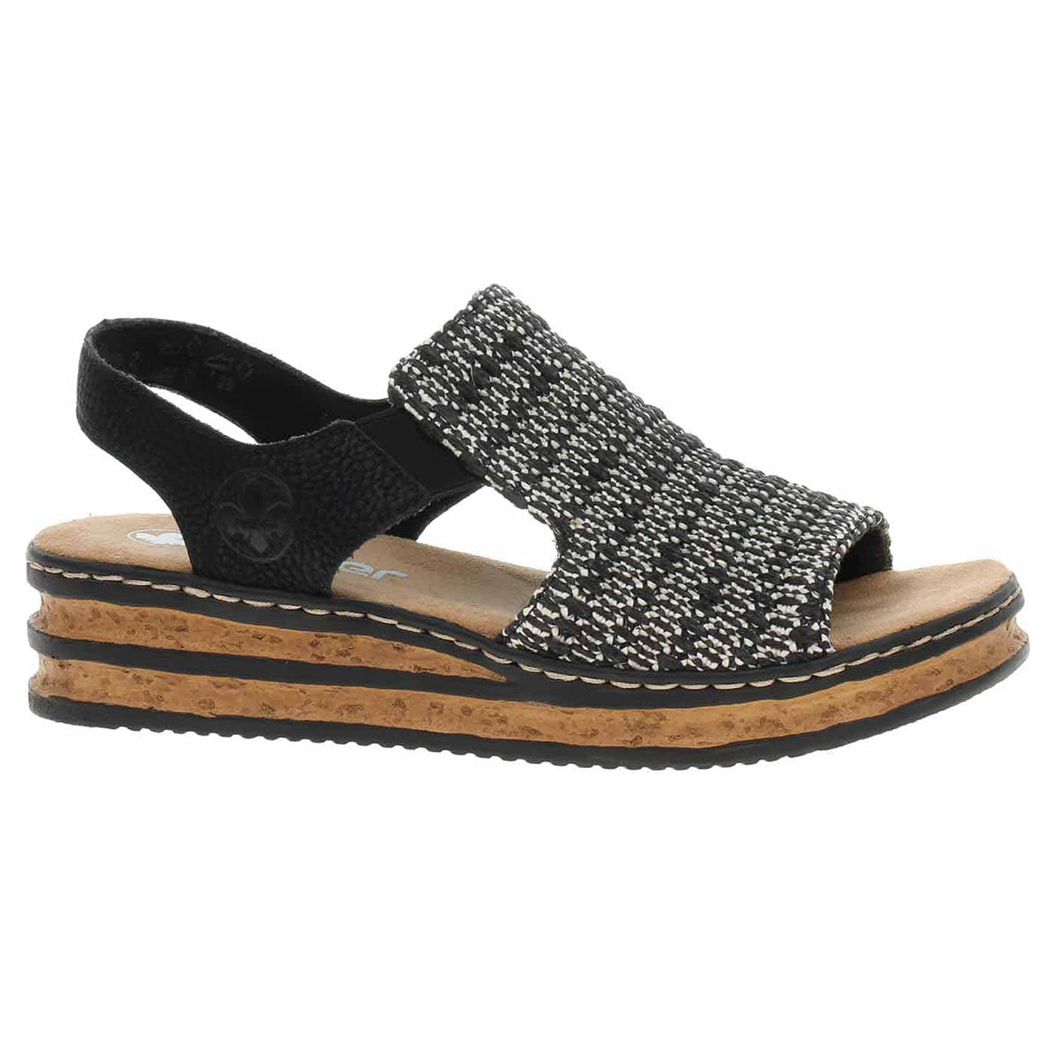 Dámské sandály Rieker 62971-00 schwarz kombi 40