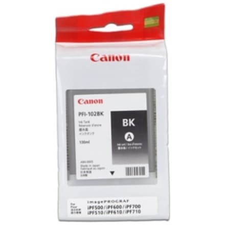 CANON INK PFI-102 BLACK iPF-500, 600, 700, 0895B001 - originální